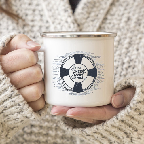 Sea / Nautical Enamel Mugs