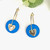 Mini Heart Charm Polymer Clay Hoops