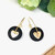 Mini Heart Charm Polymer Clay Hoops