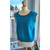 Merino Lambswool Slip Over - Turquoise / Watercress