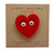 Surprised Heart Felt Brooch by Lynsey Walters