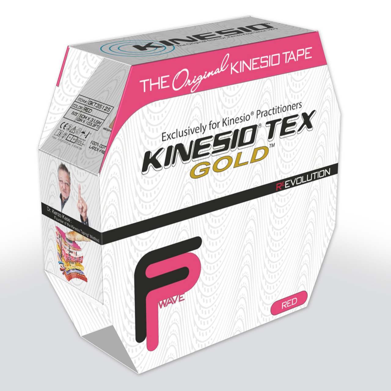 Kinesio Tex Gold Tape FP RED Bulk, Water-resistant, 2 x 103.3