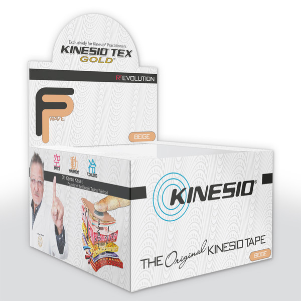 Kinesio Tex Gold Tape FP BEIGE W/R 3" x 16.4' (4 rolls/box) - open box