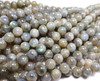 8mm Labradorite Light Round Beads With Blue Iridescence