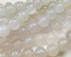 10mm White Agate Round Beads Grade AB