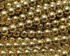 8mm Pyrite/Brass Color Hematite Smooth Round Beads