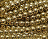 10mm Pyrite/Brass Color Hematite Smooth Round Beads