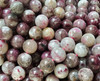 8mm Plum Flower Tourmaline Smooth Round Beads