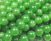 8mm Lime Green Jade Smooth Round Beads