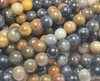 8mm Petrified Wood Agate Smooth Round Beads