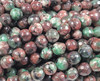 6mm Saddle Brown Jade Faceted Round
