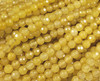 4mm Gold Jade Faceted Round Beads