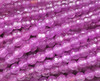 4mm Fandango Purple Jade Faceted Round Beads