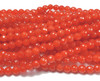 6mm Tomato Jade Faceted Round Beads