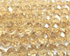 4x6mm Sepia Ab Finish Faceted Glass Beads