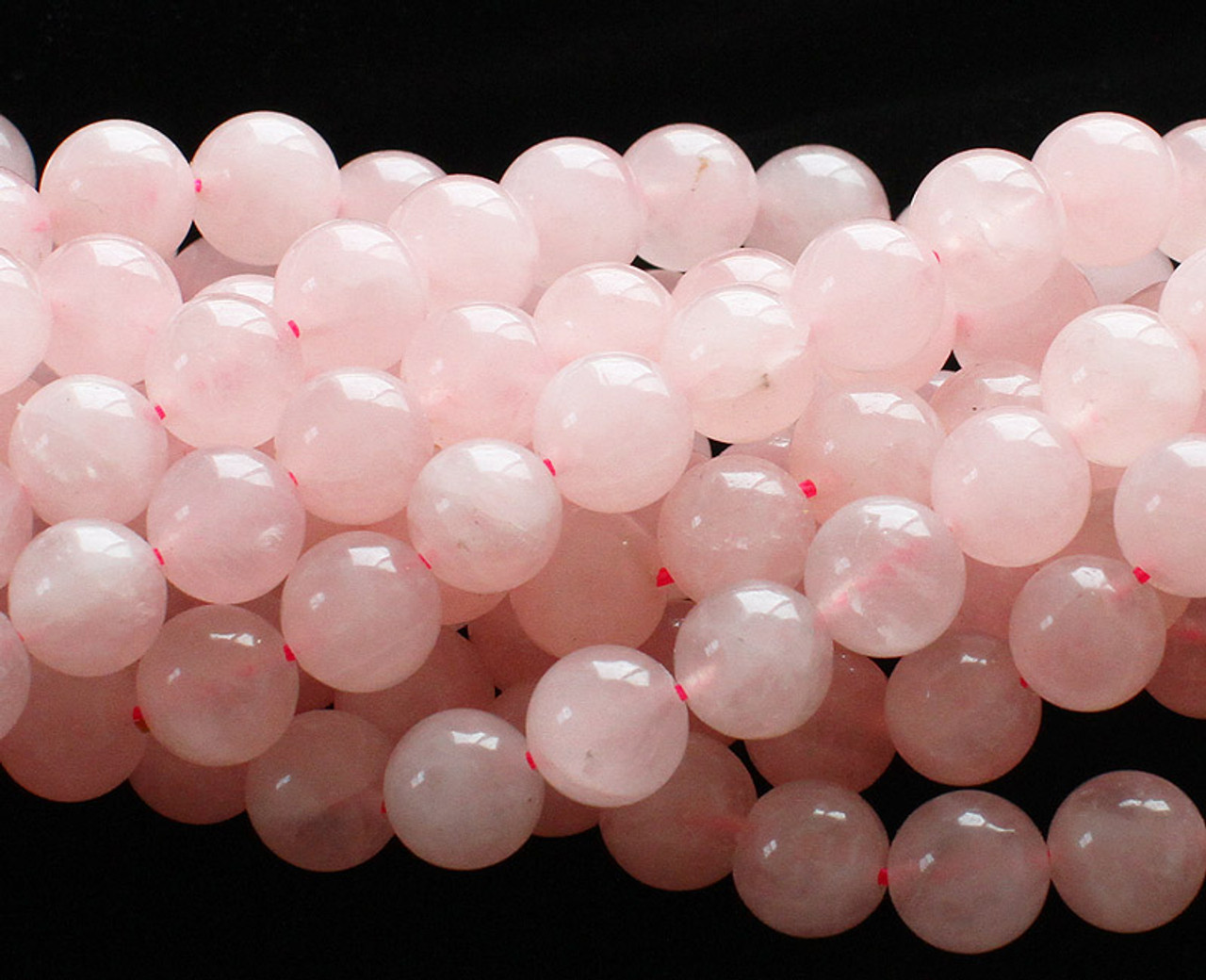 Rose Quartz 7-10mm Faceted Rondelle AA Grade Gemstone Beads Lot - 155390