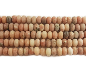 5x8mm Pale Rose Jasper Matte Rondelle Beads 5x8mm Pale Rose Jasper Matte Rondelle Beads