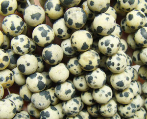 10mm 15.5 Inches Dalmatian Jasper Matte Round Beads 10mm 15.5 Inches Dalmatian Jasper Matte Round Beads