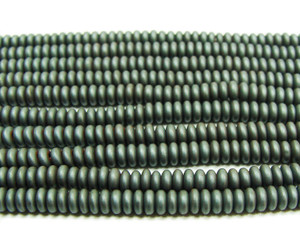 2x4mm Hematite Dark Gray Matte Rondelle Beads 2x4mm Hematite Dark Gray Matte Rondelle Beads