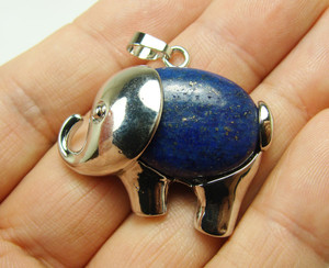 28x35mm Lapis Large Elephant Pendant 28x35mm Lapis Large Elephant Pendant