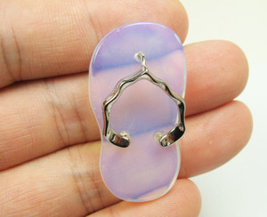 22x42mm Opalite Large Slipper Pendant 22x42mm Opalite Large Slipper Pendant