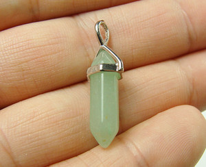 10x22mm Pack Of 3 Green Aventurine Small Tapered Pendant 10x22mm Pack Of 3 Green Aventurine Small Tapered Pendant