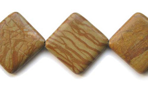 44x44mm 9 Beads Scene Jasper Diamond-Shaped Beads
