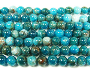 12mm 15.5 Inches Natural Blue Apatite Smooth Round Beads