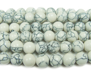 White howlite round with matrix White howlite round with matrix