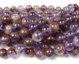 10mm Purple Phantom Crystal Round Beads