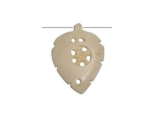 27x36mm White Bone Carved Pendant