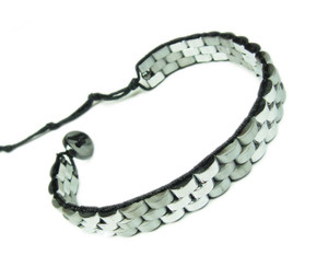 Silver Hematite Fashion Band Bracelet Silver Hematite Fashion Band Bracelet