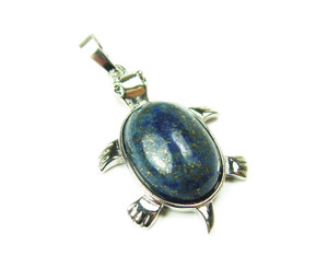 22x30mm Lapis Small Turtle Oval Pendant 22x30mm Lapis Small Turtle Oval Pendant