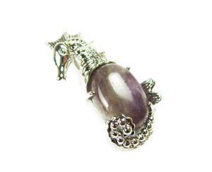 18x33mm Amethyst Sea Horse Pendant 18x33mm Amethyst Sea Horse Pendant