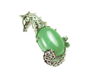 18x33mm Green Aventurine Sea Horse Pendant 18x33mm Green Aventurine Sea Horse Pendant