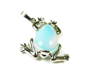 25x35mm Opalite Frog Pendant 25x35mm Opalite Frog Pendant