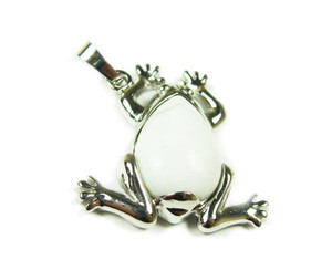 25x35mm White Howlite Frog Pendant 25x35mm White Howlite Frog Pendant