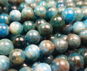 10mm Natural Blue Apatite Smooth Round Beads AB Quality 10mm Natural Blue Apatite Smooth Round Beads AB Quality