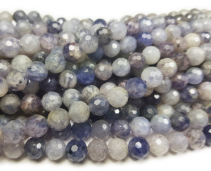 6mm Finely Cut Shiny Iolite Faceted Beads 6mm Finely Cut Shiny Iolite Faceted Beads