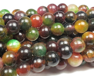 6mm Plum Berry Jade Smooth Round Beads