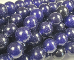 12mm Dark Purple Jade Round Beads