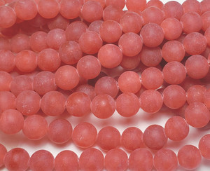 8mm 15.5" Crimson Red Jade Matte Round Beads 8mm 15.5" Crimson Red Jade Matte Round Beads