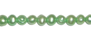 5 - 6mm Green-Colored Potato Pearls 5 - 6mm Green-Colored Potato Pearls