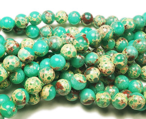 6mm Mint Green Imperial Jasper Round Beads 6mm Mint Green Imperial Jasper Round Beads