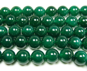 14mm 15 Inches Dark Green Agate Round Beads 14mm 15 Inches Dark Green Agate Round Beads