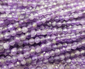 4mm Finely Cut Amethyst Faceted Round Beads 4mm Finely Cut Amethyst Faceted Round Beads
