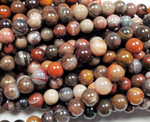 4mm 15.5 Inches Petrified Wood Agate Round Beads 4mm 15.5 Inches Petrified Wood Agate Round Beads