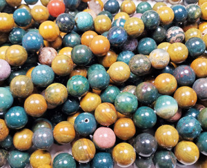 10mm Ocean Jasper Smooth Round Beads 10mm Ocean Jasper Smooth Round Beads