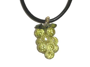 25mm Cz Grape Pendant, Light Green 25mm Cz Grape Pendant, Light Green