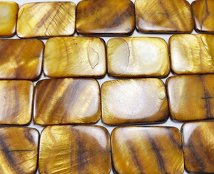 25x35mm Mother Of Pearl Large Brown Rectangle Beads 25x35mm Mother Of Pearl Large Brown Rectangle Beads